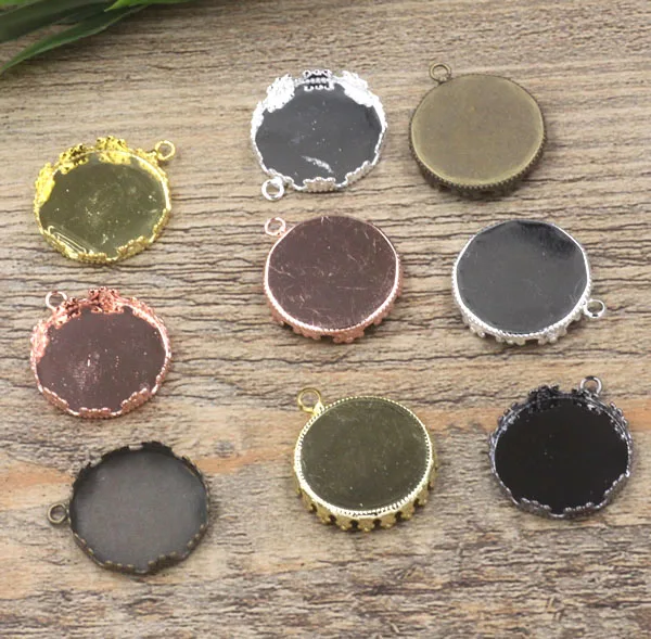 Разноцветная круглая подвеска в виде короны пустые мерки из смолы рамка с петлей