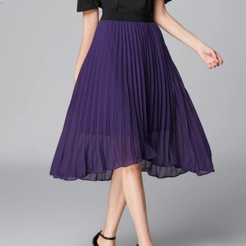 Юбки Женские 2018 новые плиссированные шифоновые юбки весна лето в богемном стиле