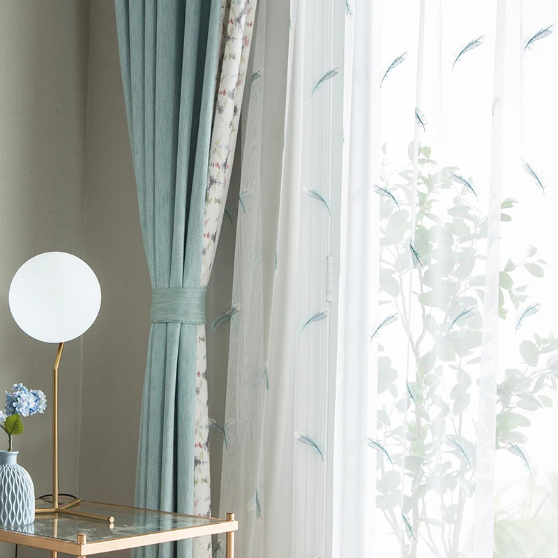Пользовательские занавески скандинавские жаккардовые Прошитые хлопковые