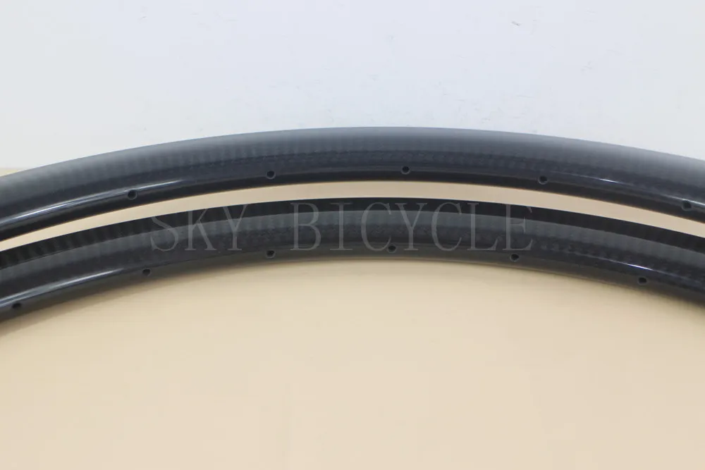 Road Disc Clincher carbon rims 24/28h 38mm deep 25mm wide 3K Twill glossy surface light CX llantas de bicicleta carbono | Спорт и