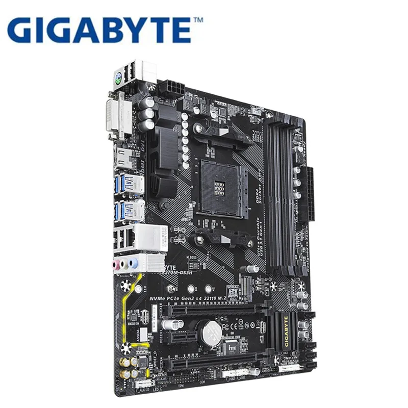 Для Gigabyte GA-AX370M-DS3H оригинальная новая системная плата AMD Socket LGA 1151 DDR4 USB3.0 SATA3.0 AM4 игровая M-ATX маленькая плата