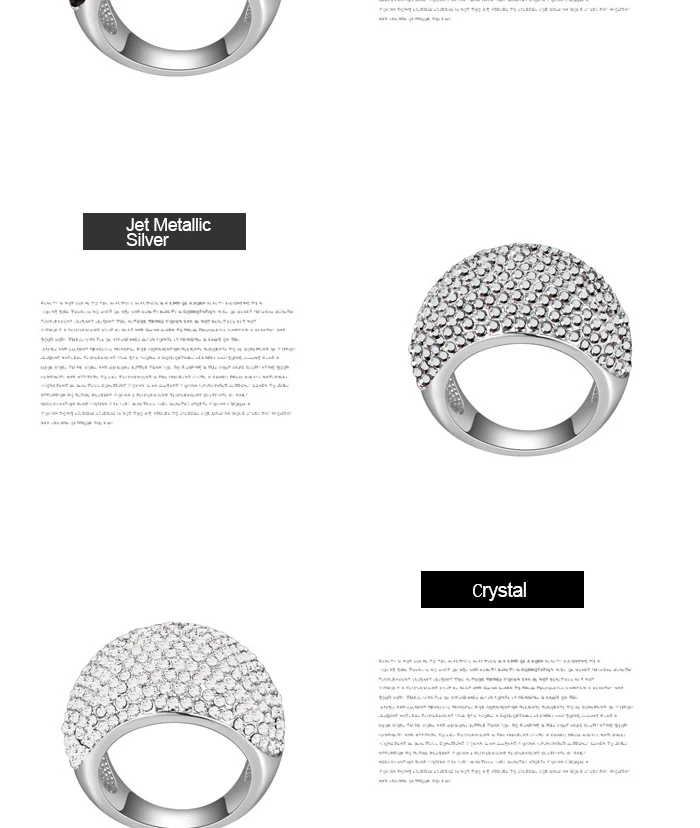 Malanda Новые круговой кристаллами от Swarovski великолепные Кольца для Для женщин Мода Серебро Золото Цвет Роскошные свадебные ювелирные изделия кольца подарок
