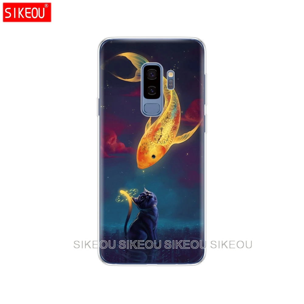silicone case for Samsung Galaxy S9 S8 S7 S6 edge S5 S4 S3 PLUS phone cover cute gold fish fishman | Мобильные телефоны и