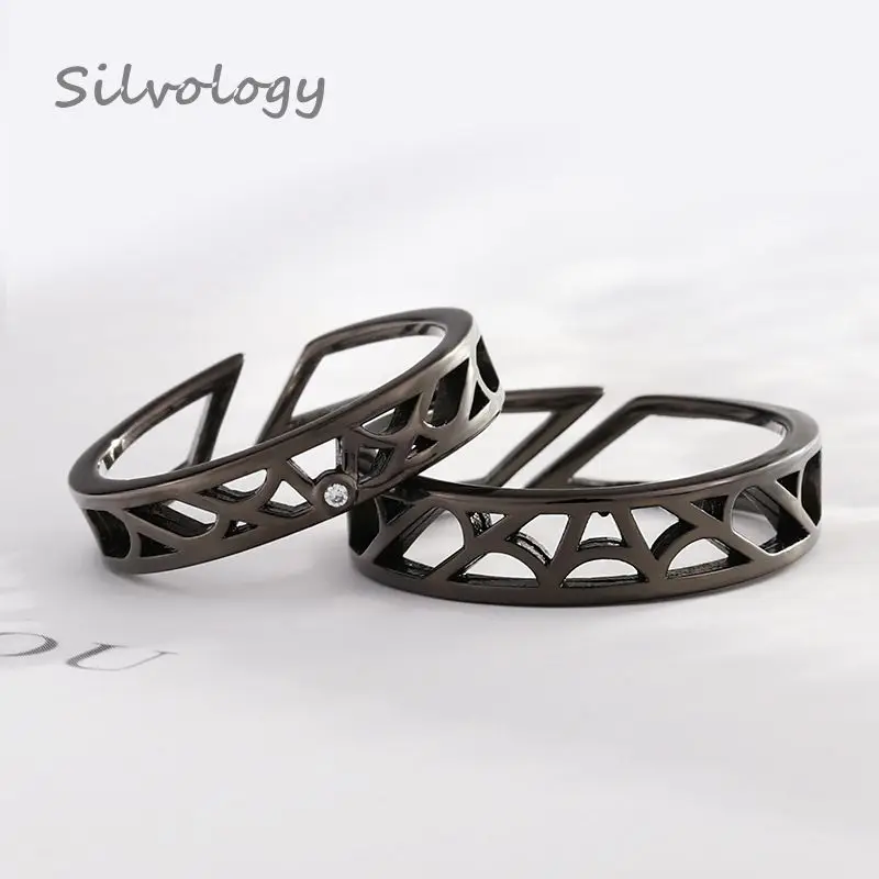 Серебряные кольца Silvology из стерлингового серебра 925 пробы оригинальные для пар