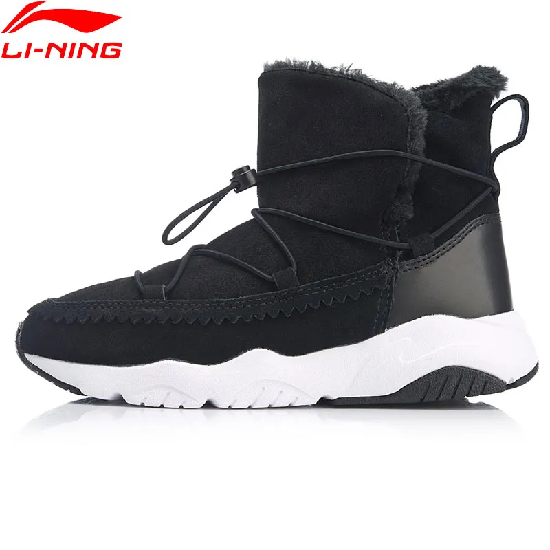 Li Ning/женские зимние ботинки теплые флисовые кроссовки классическая спортивная