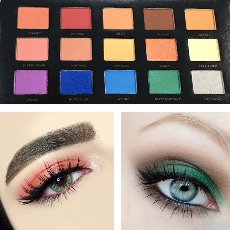 Красивые глазурованные мерцающие глаза макияж 15 цветов Тени для век Pallete