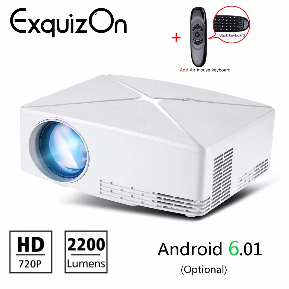 Exquion GP70 обновленный C80 мини светодиодный проектор 1280x720 портативный HD HDMI видео 3D ЖК