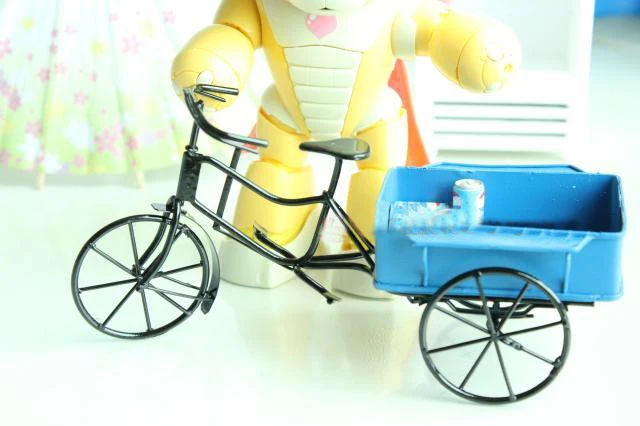 

G10-X066 детский подарок игрушка 1:12 кукольный домик мини мебель миниатюрный rement аксессуары синий трехколесный велосипед 1 шт