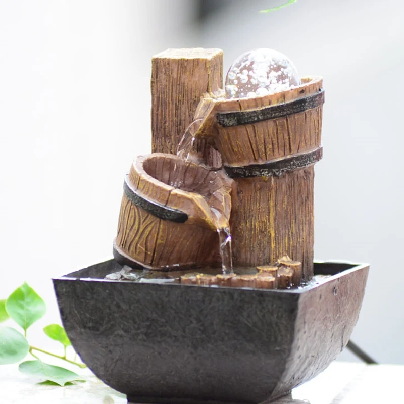 Фэн шуй украшение маленький фонтан водяное Колесо домашний декор счастливое