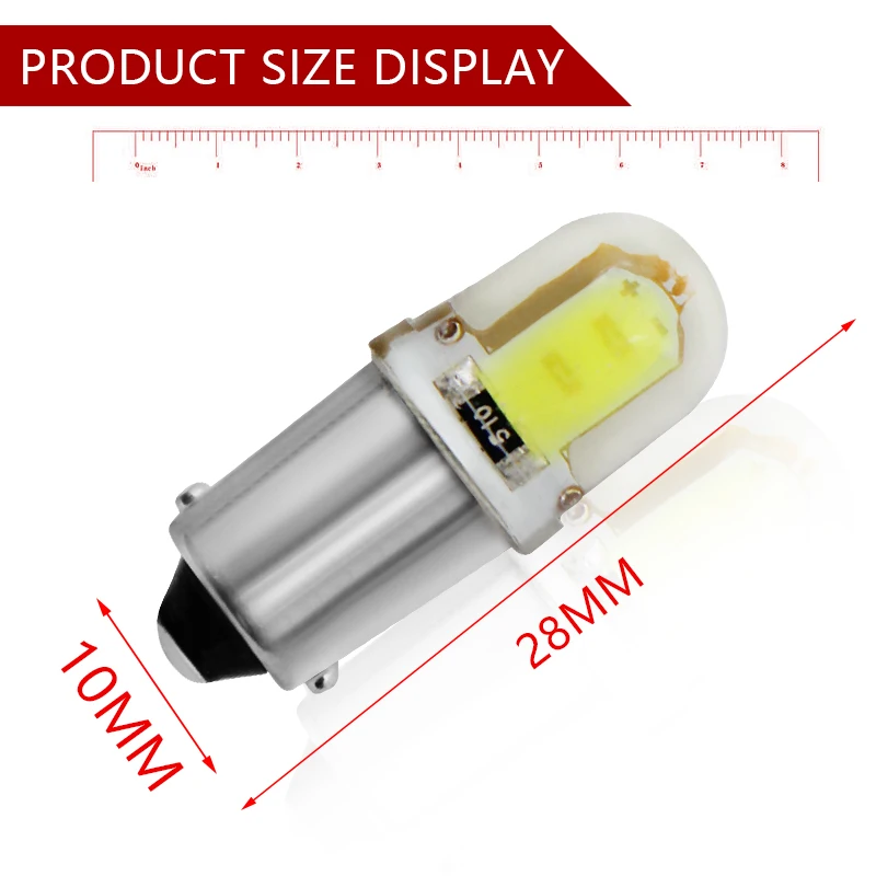 2 шт. BA9S T4W 363 1895 233 супер яркий круглый 3D COB светодиодный чистый белый автомобильный