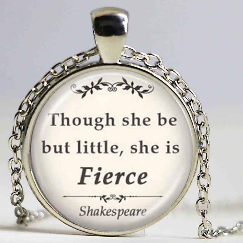 Цитата Шекспира ожерелье очаровательные ювелирные изделия хотя она и быть