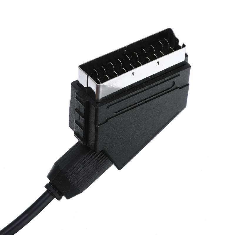 Черный 1,8 м/6FT Scart AV TV видео кабель для подключения к Sega Saturn NTSC и PAL версия