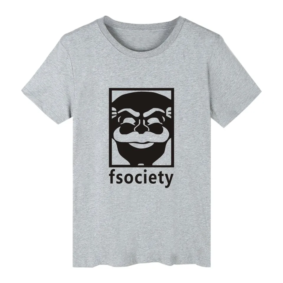 LUCKYFRIDAYF MR футболка с роботом летняя футболка MR Robot футболка с роботом Homme мужская футболка в стиле хип-хоп MR Robot футболка с надписью Fsociety одежда