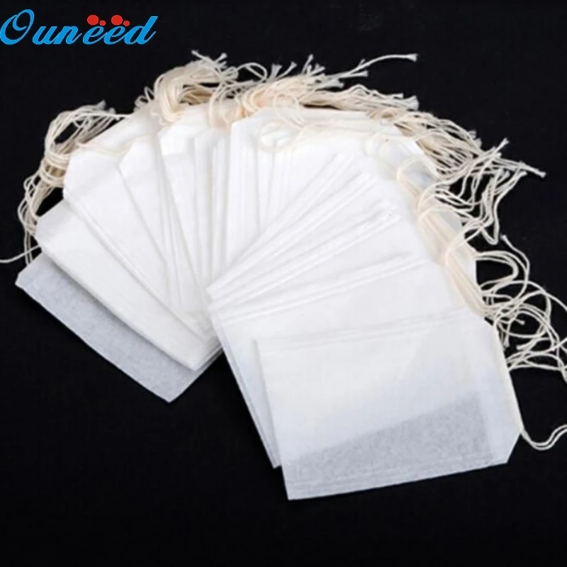 Ouneed Happy Home 100 pcs Empty Teabags String Heat Seal Filter Paper Herb Loose Tea Bag Suitable For Tea/ Spice /Herbal Powder | Мебель