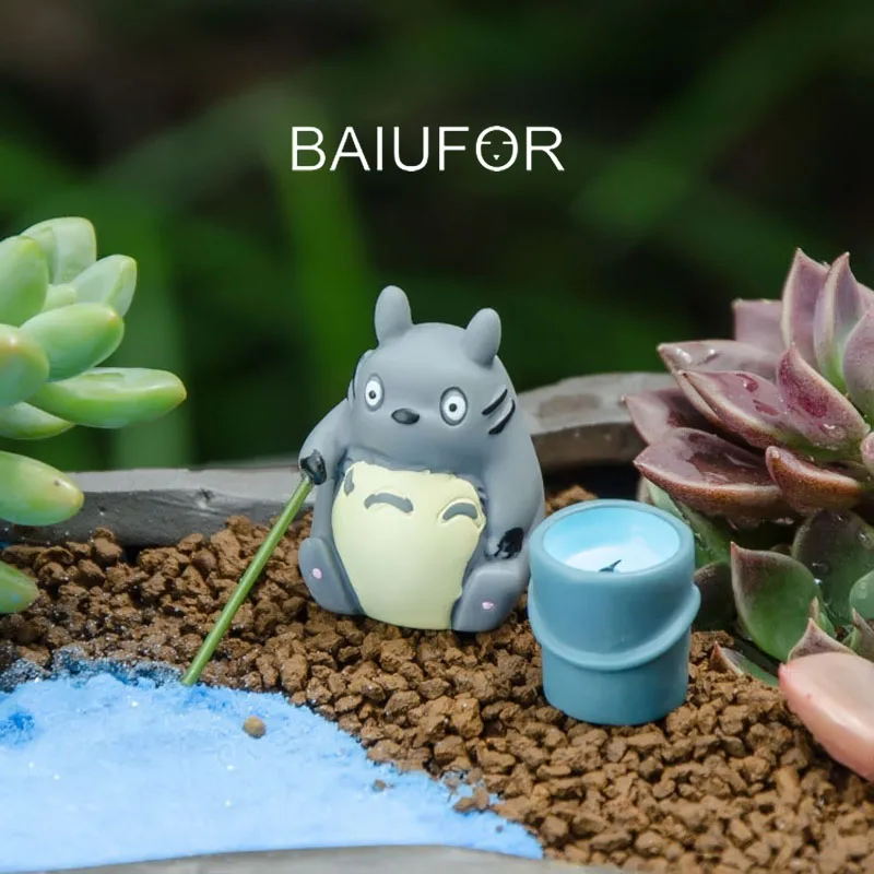 BAIUFOR миниатюрные животные Мультяшные девушки милый Тоторо Фигурки фигурки мини