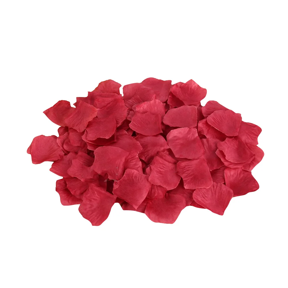 Red 1000pcs 1000 шт, искусственные лепестки цветов, шелковые лепестки роз, искусственные цветочные лепестки для Свадьбы вечерние украшения - Цвет: Red 1000pcs