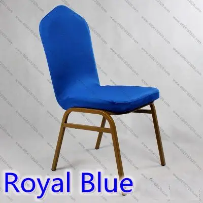 Королевский синий чехол на стул из спандекса полуобложка лайкра стрейч для