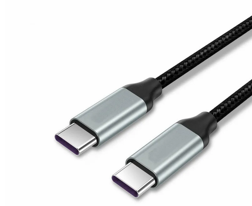 Черный Кабель USB 3,1 type-C-type-C PD кабель для быстрой зарядки и передачи данных для Macbook Pro SAMSUNG S8 S9 S10 huawei xiaomi USB C-USB C кабель - Цвет: Черный