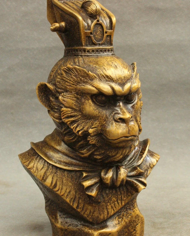 9 &quotКитайская Бронзовый народный Небесный дворец король солнце Укун Обезьяна