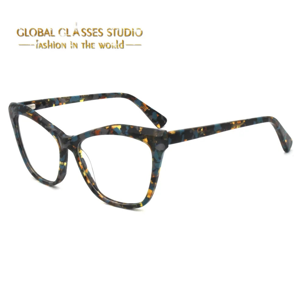 

Fashion New Women Or Men Three Color To Choice Print Acetate Eyeglasses Eyewear G155 WD2050