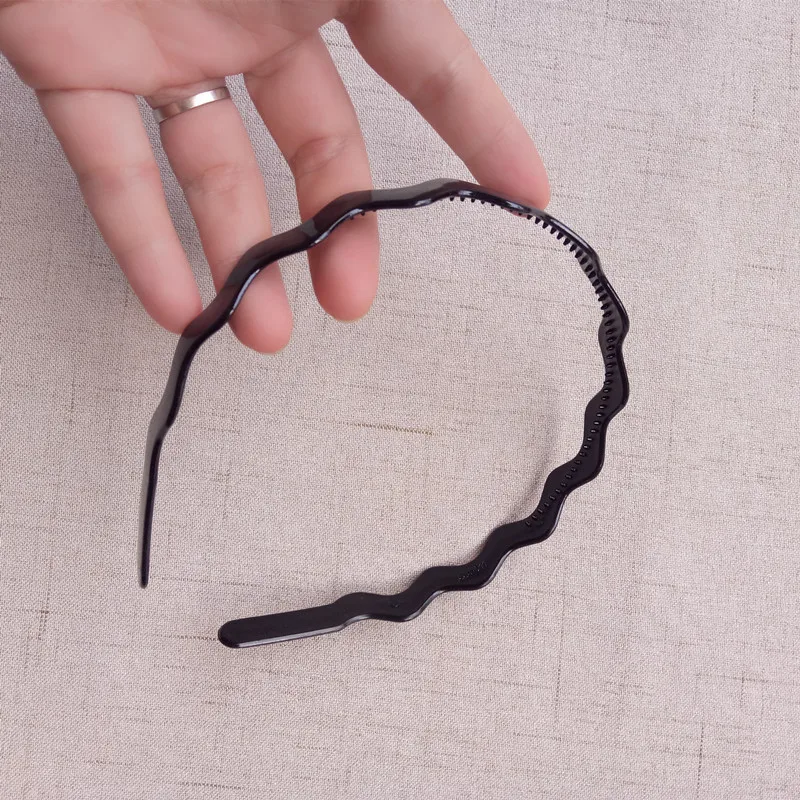 2 шт. новые модные корейские простые резинки для волос унисекс черные пластиковые