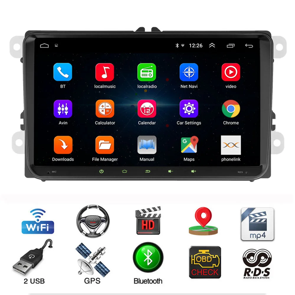 9 &quot2 din Android 10 1 автомобильный Радио мультимедийный плеер GPS Navi для Volkswagen Jetta mk6/Golf