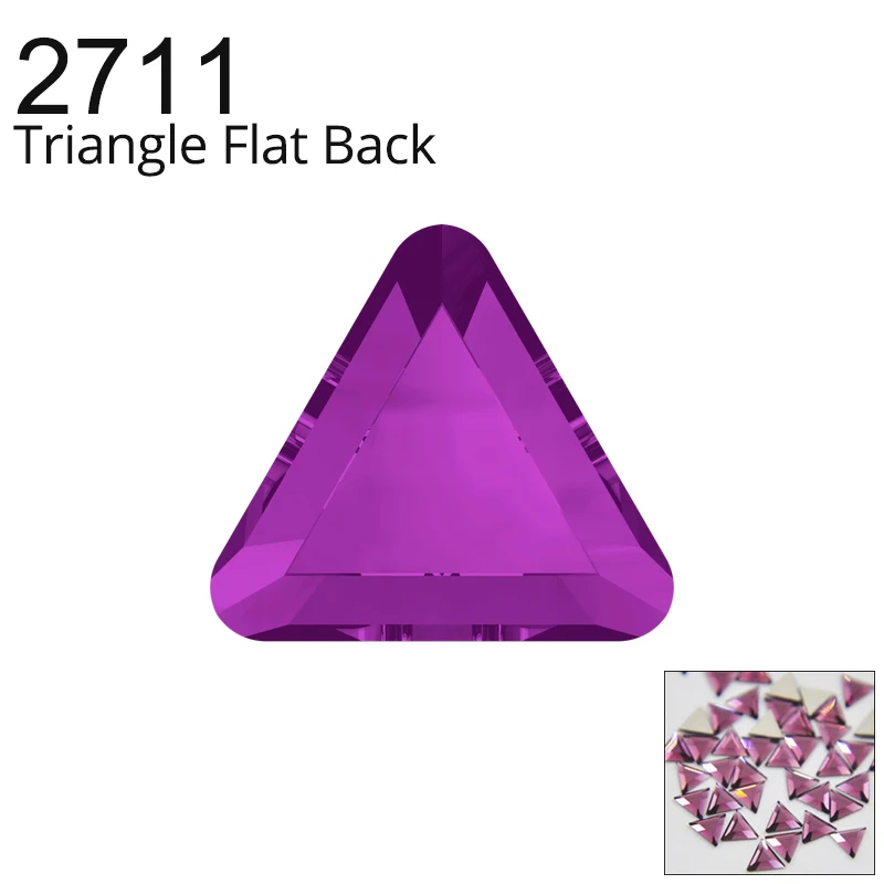 2 шт. Женские Треугольные плоские бусины с кристаллами Сваровски | Украшения и