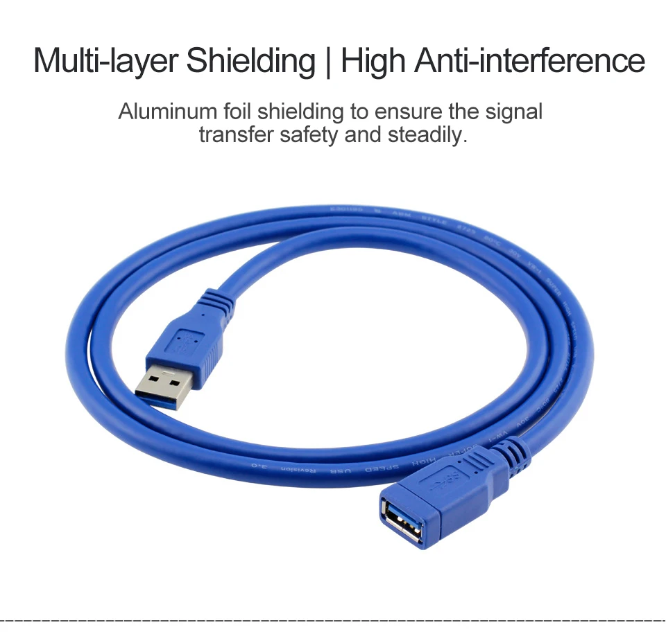 USB3.0 кабель-удлинитель USB 3,0 кабель Мужской к женскому Синхронизация данных быстрый шнур разъем для ноутбука настольный компьютер, принтер жесткий диск