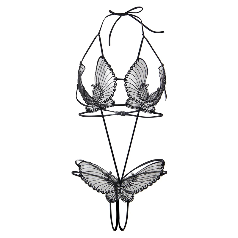 Сексуальное женское нижнее белье открытая промежность спина эротическое боди