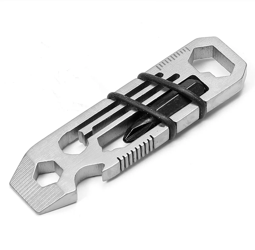 Silver Туристическое снаряжение EDC Мультитул 30 г Bushcraft выживания карманный брелок инструменты шестерни multi пеший Туризм интимные аксессуары - Цвет: Silver
