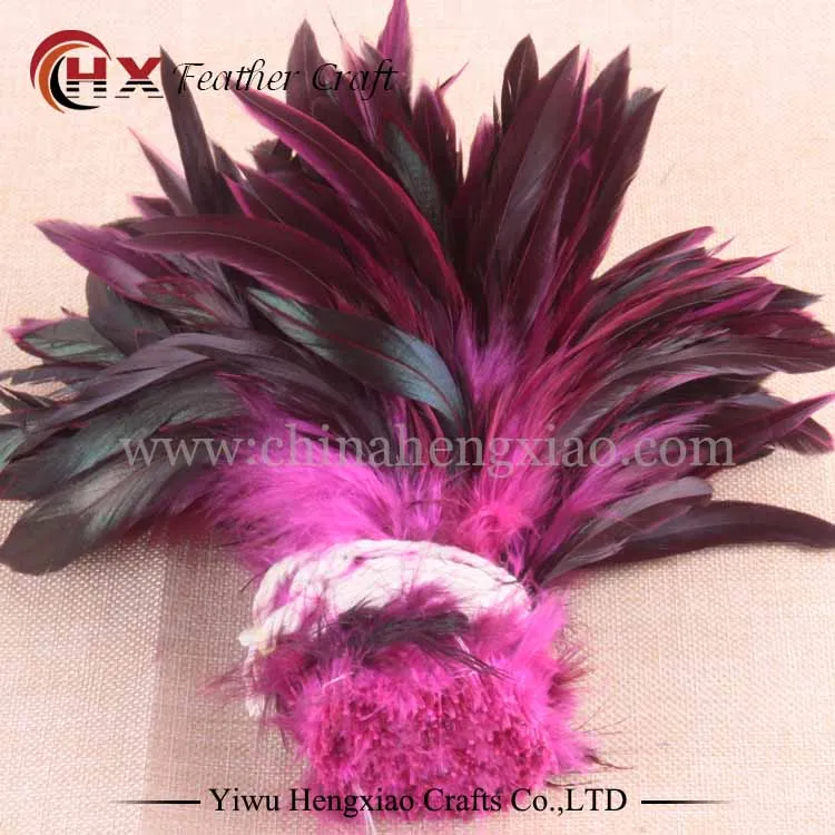 Hot Pink 100 перья для рукоделия шт./лот дешевые перо фазана,13-20cm, натуральный цвет Петух Перья куриное перо ювелирные изделия - Цвет: Hot Pink