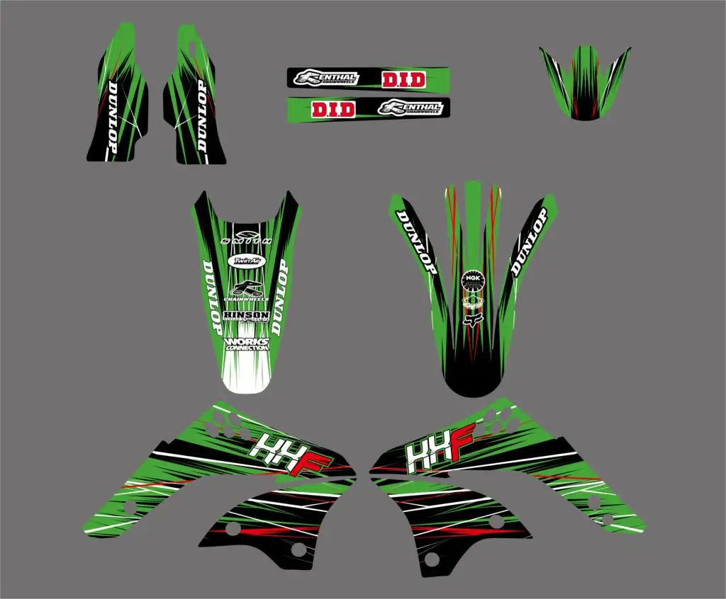 NICECNC графика и фоны наклейки Стикеры Наборы для Kawasaki KX450F KXF450 2006 2007 2008 KXF 450 KX 450F|sticker kit|team graphicsdecal kit |