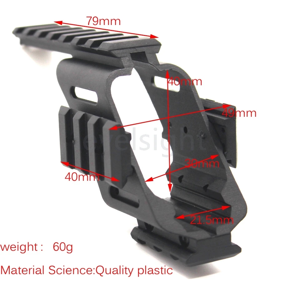 

Plastic Scope Mounts Scope Rail Picatinny Rail Airsoft Quality Plastic Sbedar Black 12.5cmx5cmx6.5cm 47g