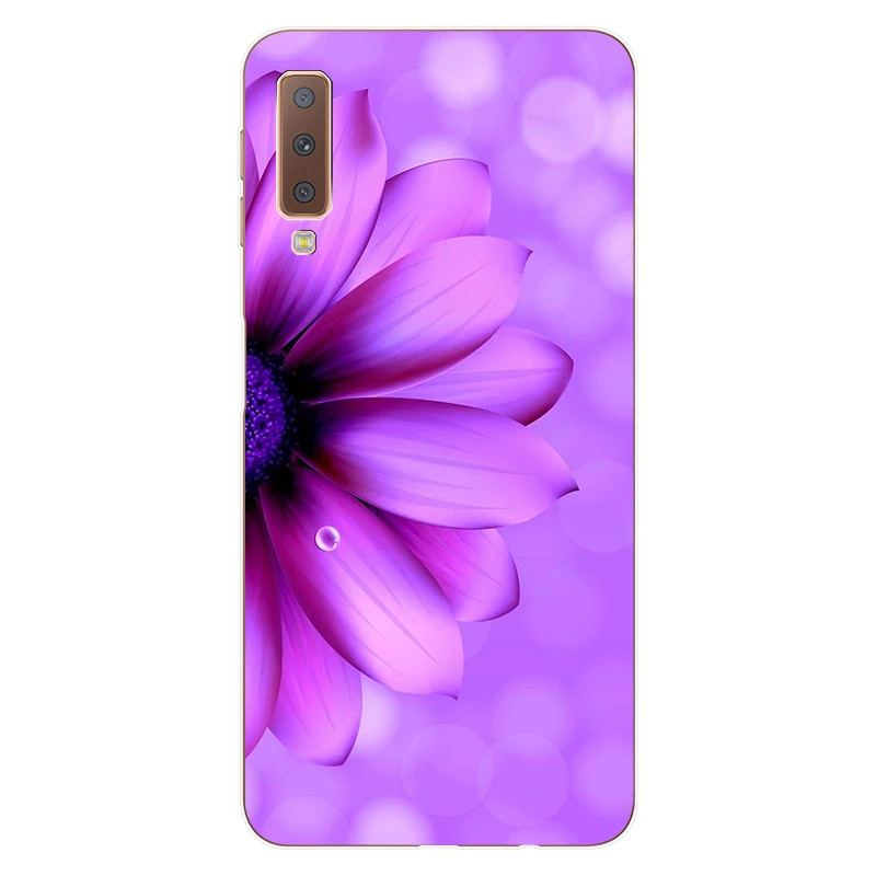 Чехол для Samsung Galaxy A7 A6 Plus 2018 мягкий силиконовый милый чехол задней панели телефона