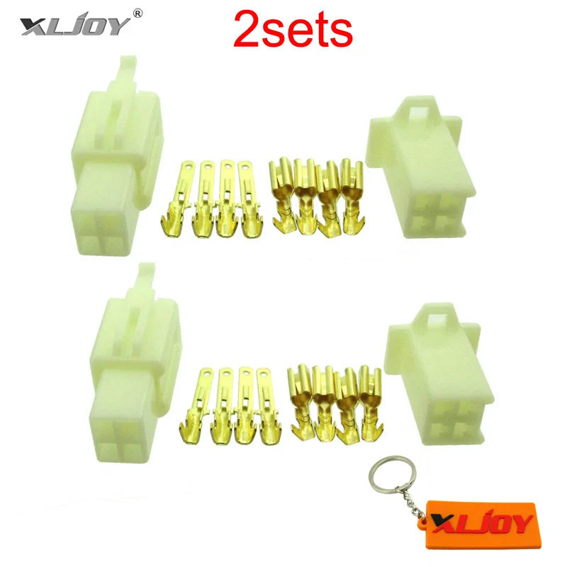 XLJOY 4 Pins Electrical Wire Connector Terminal Harness Plug Socket For Pit Dirt Pocket Mini Bike Go Kart ATV Scooter Motorcycle |