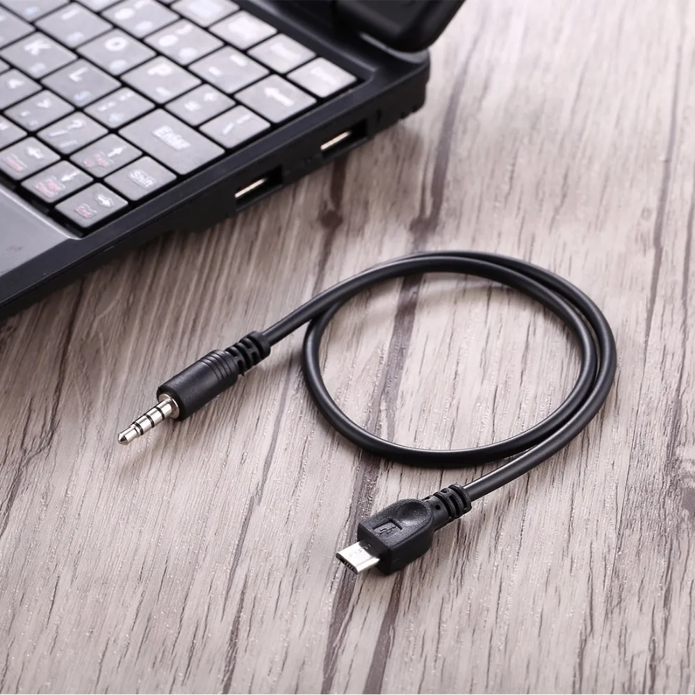 Аудиокабель со штекером 3 5 мм на штекер Micro USB длина: около 40 см|3.5mm male|male audioaudio cable |