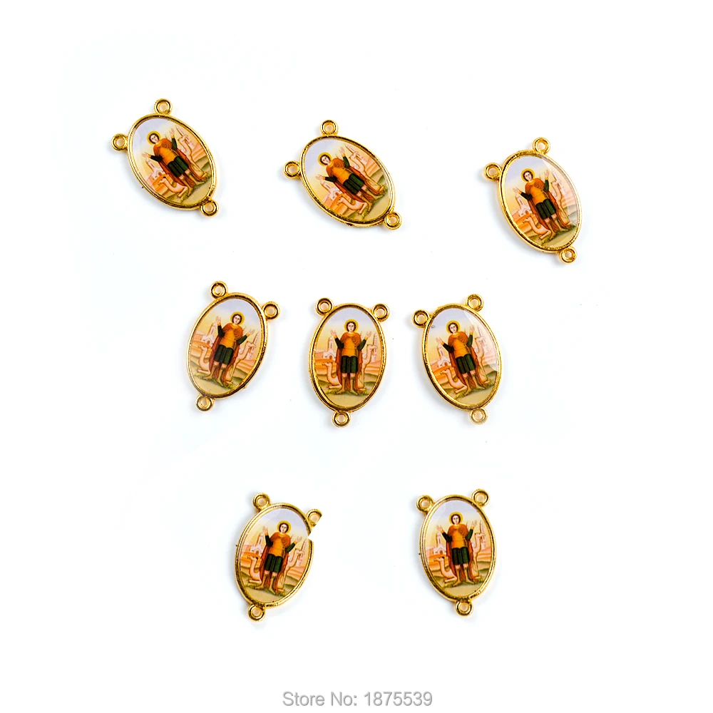 Католические Розария Центр медали золотой цвет религиозные аксессуары две