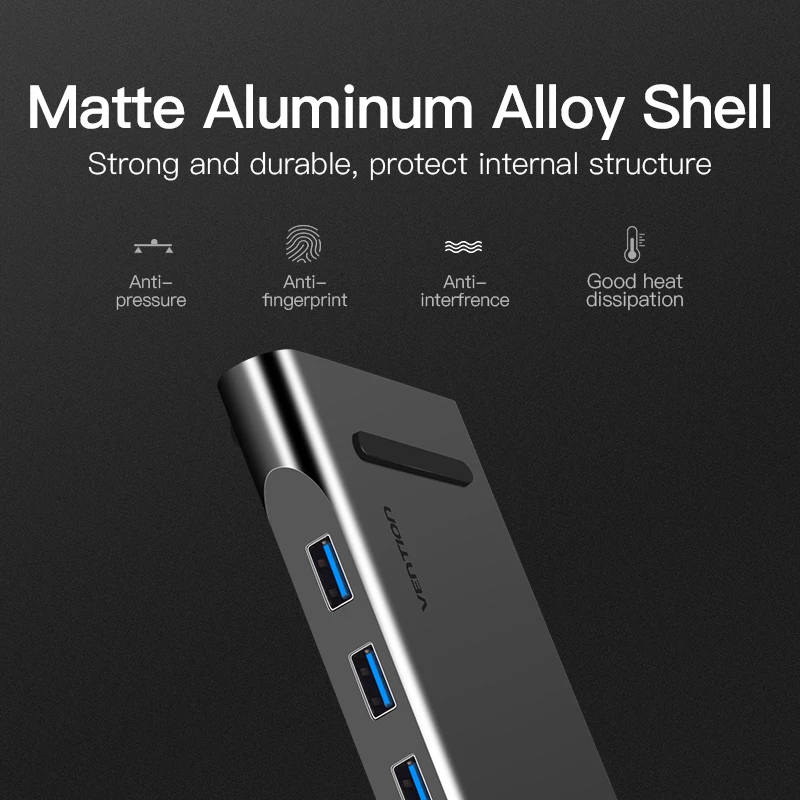 Адаптер Vention USB C для Macbook конвертер типа в HDMI концентратор 3 0 устройство чтения SD/TF