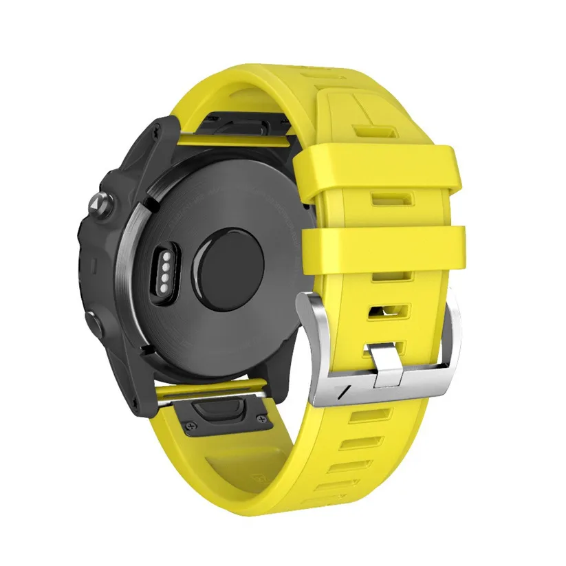 Yellow CARPRIE силиконовый браслет Quick Release Easy Fit Wirstband Замена для Garmin Fenix 5 плюс td0810 челнока - Цвет: Yellow