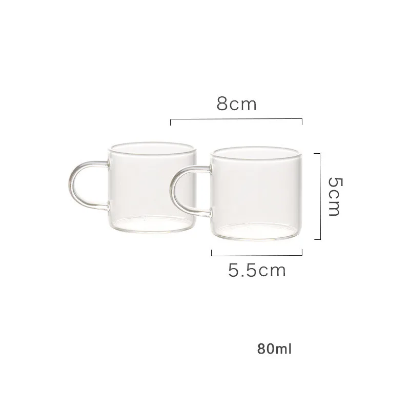 High Borosilicate Glass Tea Pot Transparent Infuser Handmade Flower Tea Set Heat Resistant Strainer Kongfu Tea Flower Tea Kettle - Цвет: 2 pcs Clear Cup