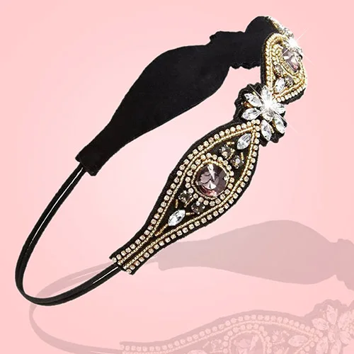 Женские Стразы бисер эластичная повязка на голову свадебные аксессуары для