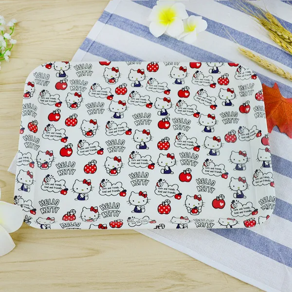 Посуда и тарелки лоток из меламина с милыми персонажами деревянный нескользящий