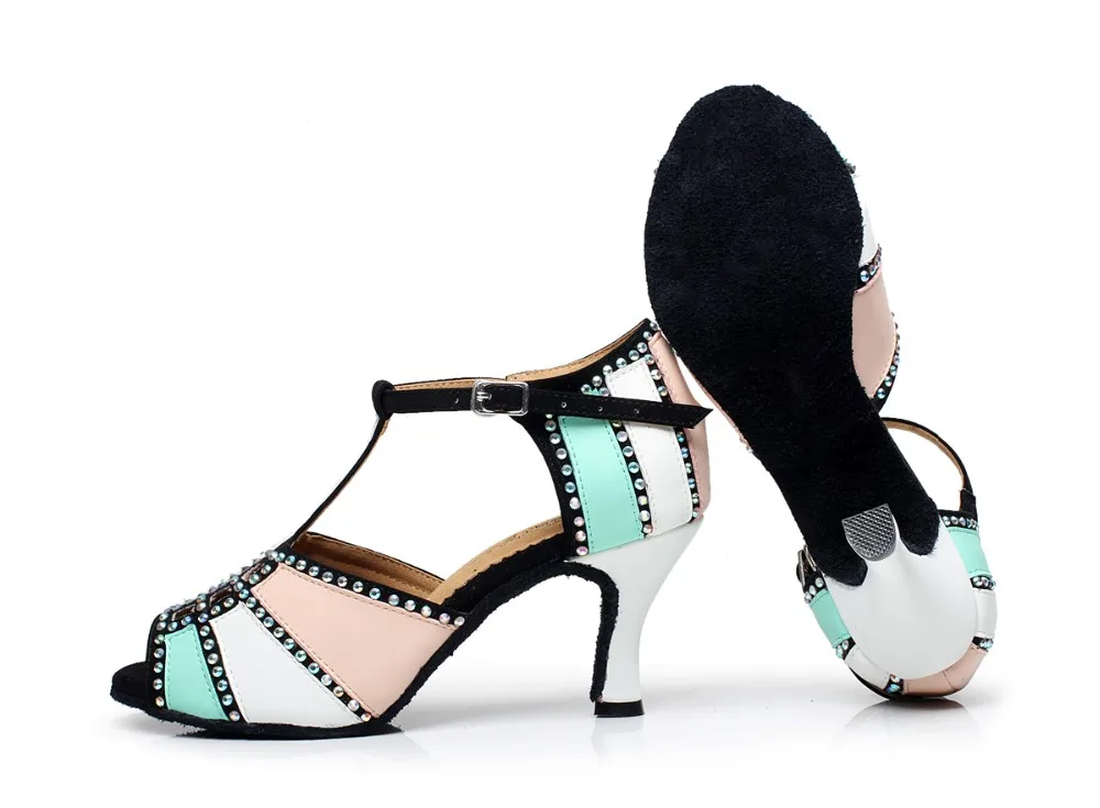 Для женщин Бальные Туфли для латинских танцев на высоком каблуке 6/7. 5 см Salsa