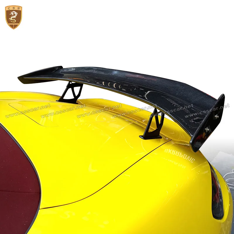 Для 16 Up Cayman & Boxster GT4 стиль карбоновое волокно Задняя Крышка багажника крыло