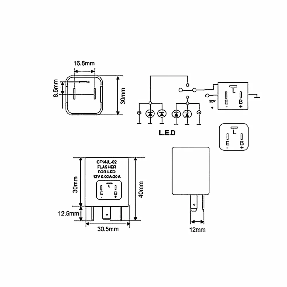 30 контактный СВЕТОДИОДНЫЙ ПОВОРОТНЫЙ фонарь 3 реле поворосветильник автомобиля