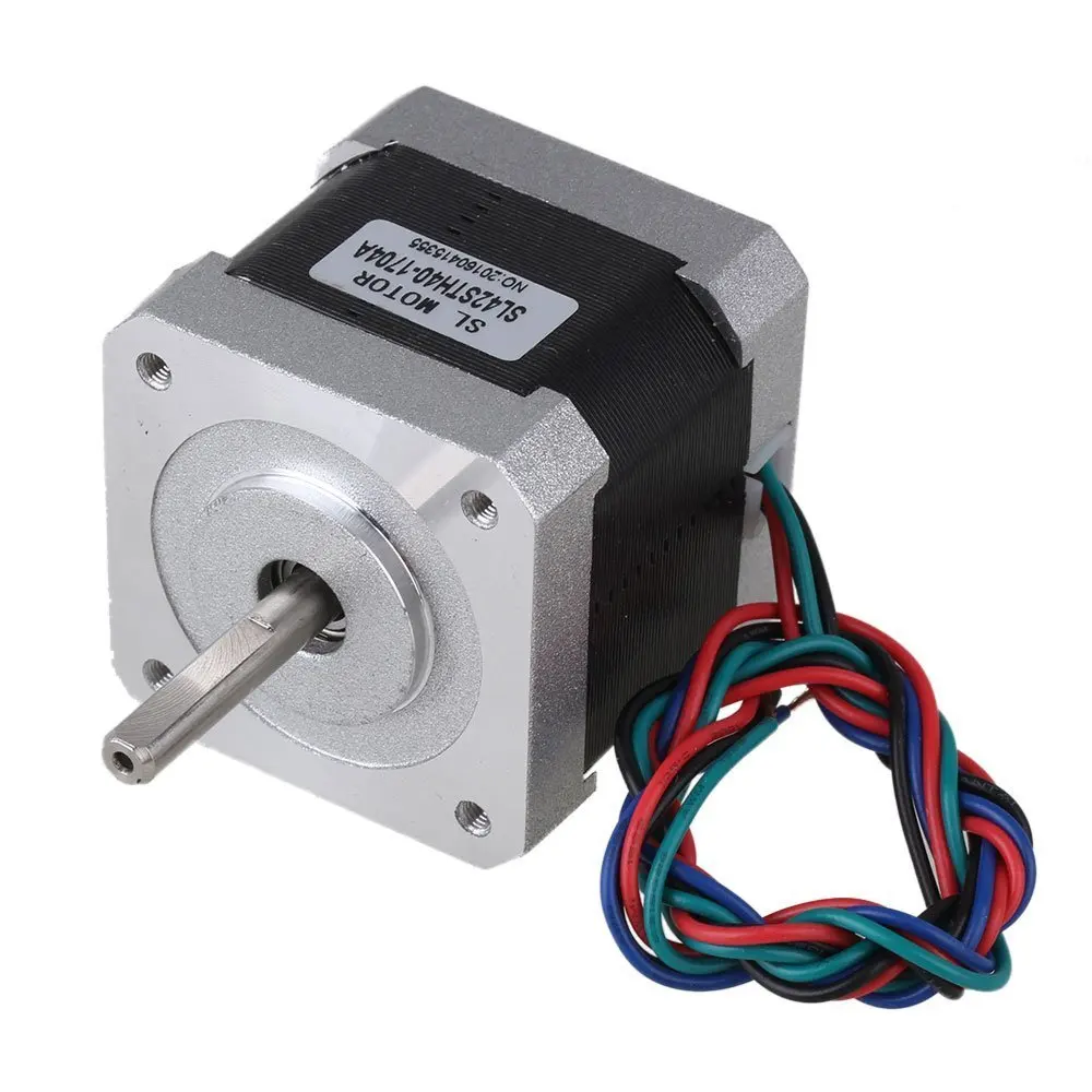 3 шт. Серебряный 42 мм биполярный SL42STH40 1704A шаговый двигатель DC12V 1.7A двухфазный с 4