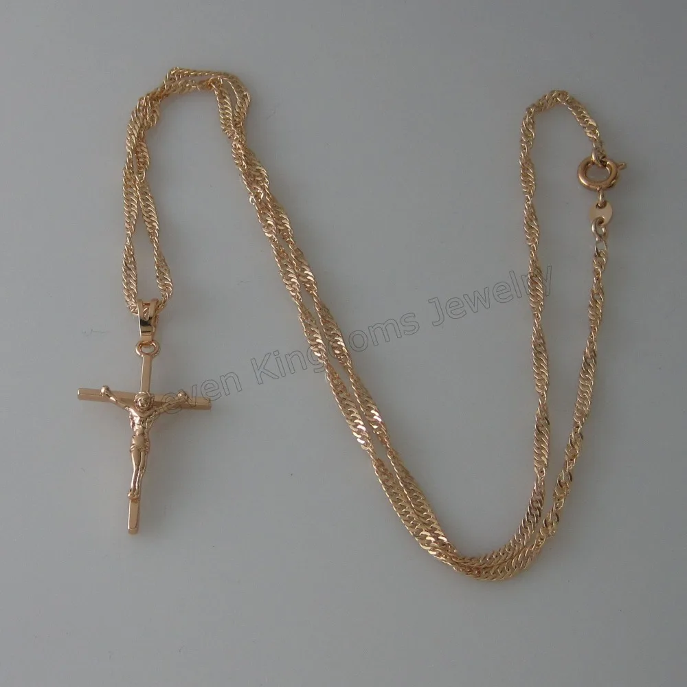 Минимальный заказ 10 долларов США/-колье из желтого золота GP 18 дюймов и украшение с