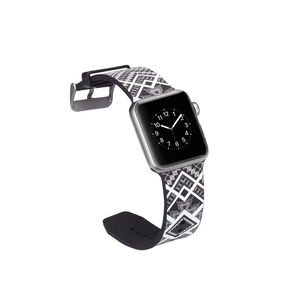 Ремешок для apple watch Группа apple watch 4 3 группа 42 мм 38 мм 44 мм/40 mmiwatch ремешок для часов браслет с принтом аксессуары для часов