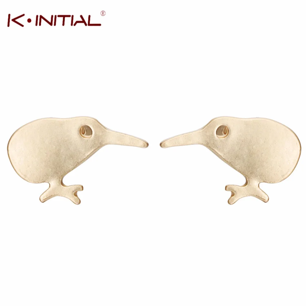 Kinitial 1 пара бесплатная доставка модные женские серьги гвоздики с покрытием Кайви