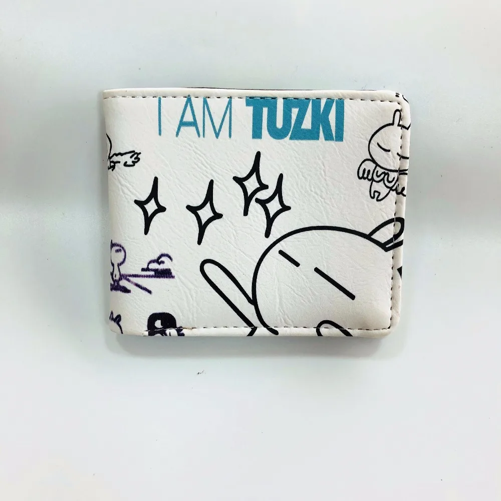 Мультяшный comics Tuzki кошелек короткий из искусственной кожи двухслойный милый W921J |